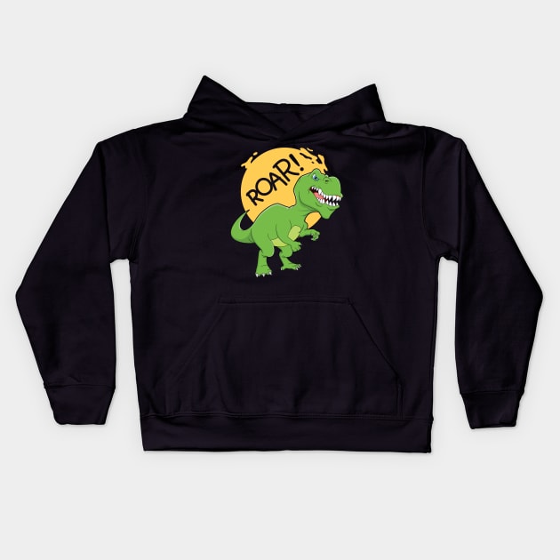 Tyrannosaurus I Kids I Dino I T-Rex I Dinosaur Kids Hoodie by Shirtjaeger